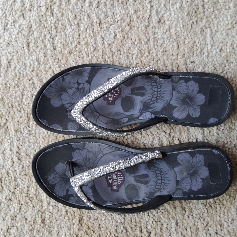 Harley Davidson Bling Flip Flops